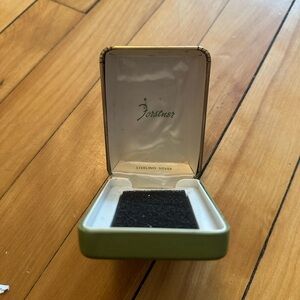 VTG Forstner Green Jewelry Box with Sterling Silver Marking